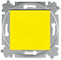 Переключатель кнопочный без рамки ABB EPJ Levit 1-кл. проходной желтый/дымчатый чёрный картинка
